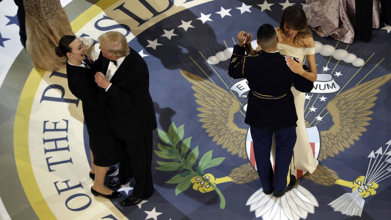Trumps dance with military members at final inaugural ball - WJXT Jacksonville