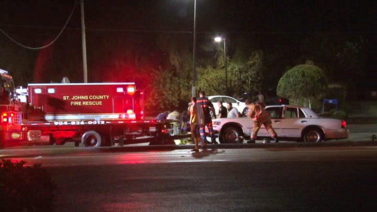 Pedestrian hit by car in St. Augustine Beach