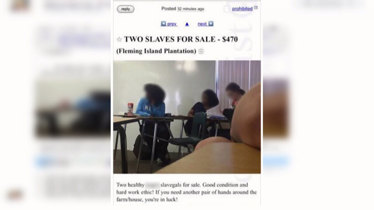 Fleming Island High Senior Posts Craigslist Ad For Slaves