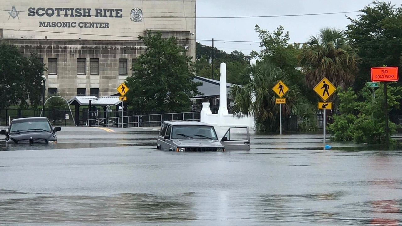 Sunday's record rainfall floods streets