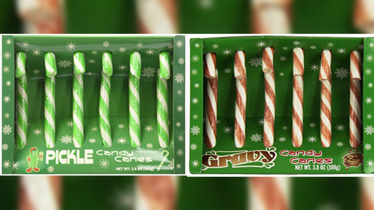 Ew? Pickle, gravy candy canes are actually a thing
