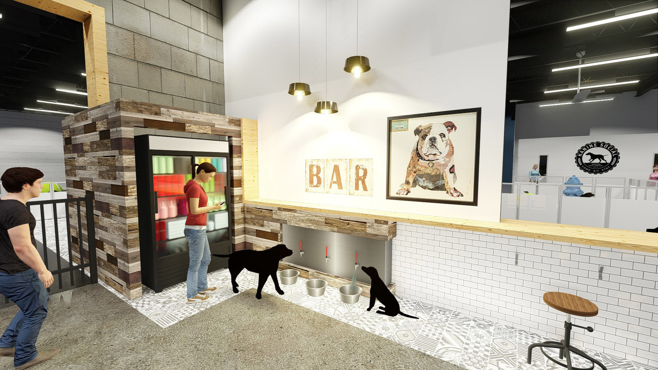 Dog park? Poochfriendly bar? Kanine Social will be both