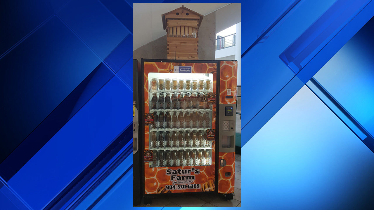 Vending machine at Avenues Mall dispenses honey from Jacksonville