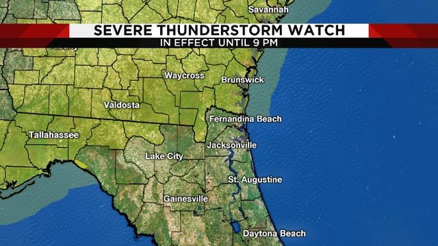 Strong to severe thunderstorms possible today mainly north of I-10
